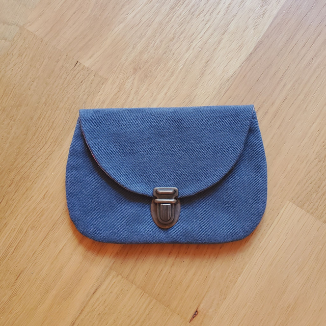 Porte-monnaie Coquelicot - Jean gris