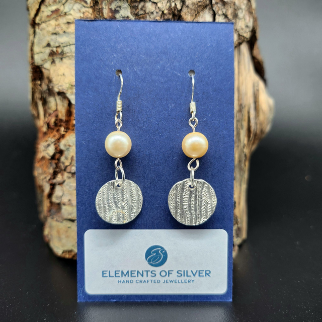 Silver and glass bead earrings