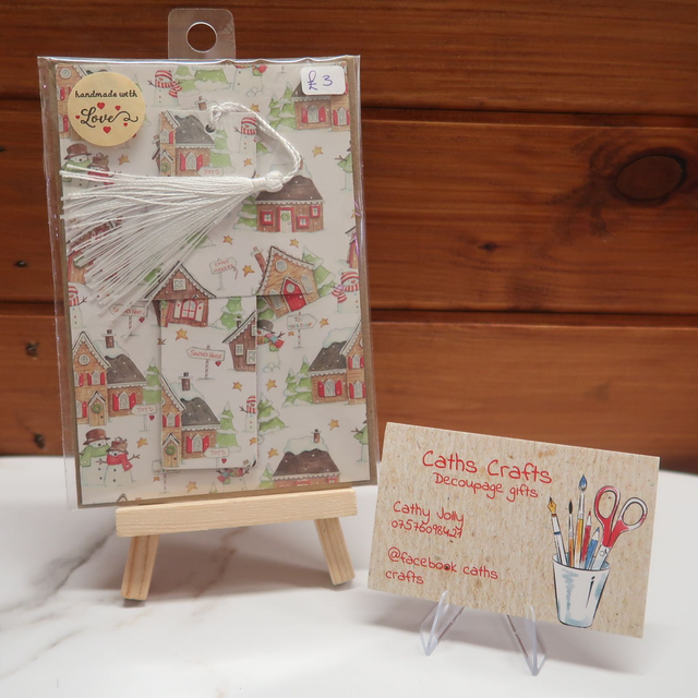 Christmas Bookmark Greeting Card