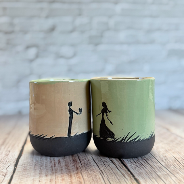 Duo de gobelets “à la vie.. à l’amour…”