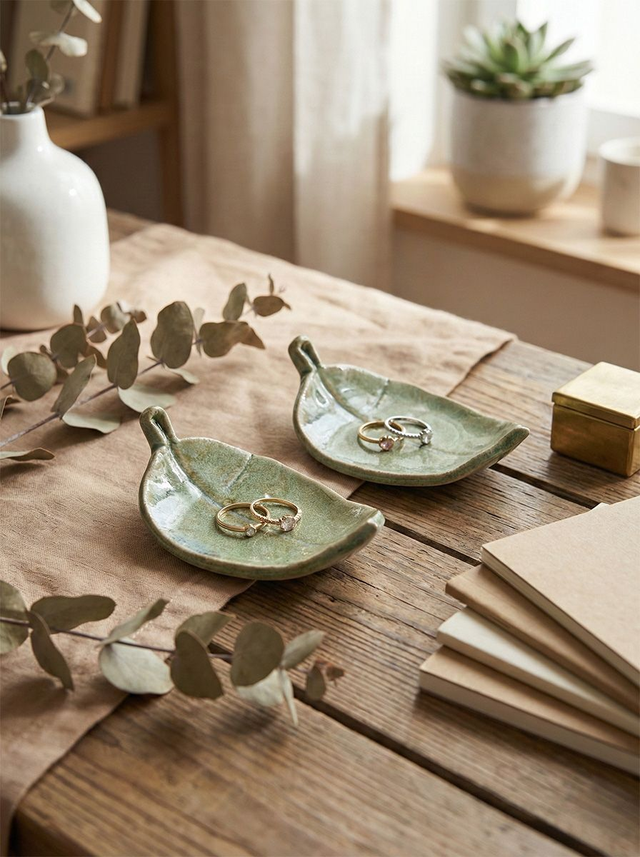 Small Leaf Dish Jewellery Trinket