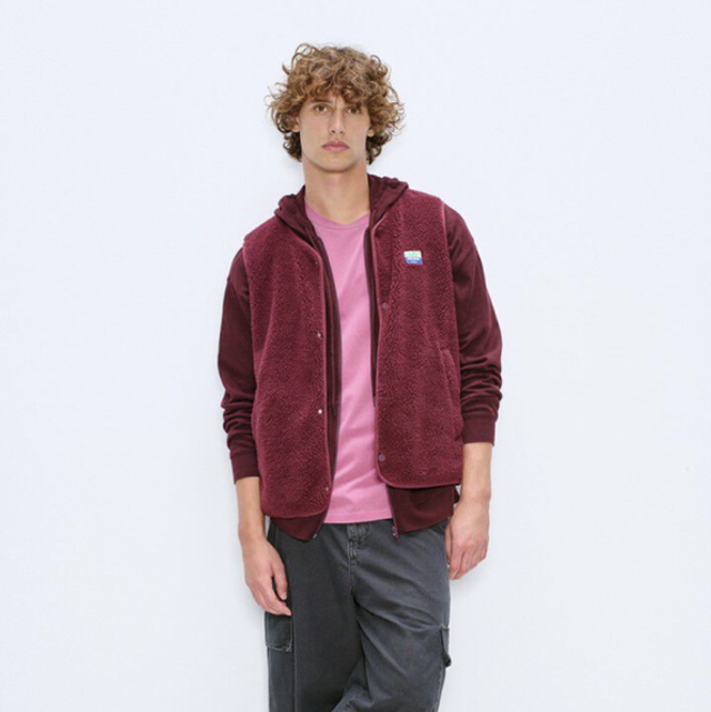 American Vintage Jacket Hoktown Melange Burgundy