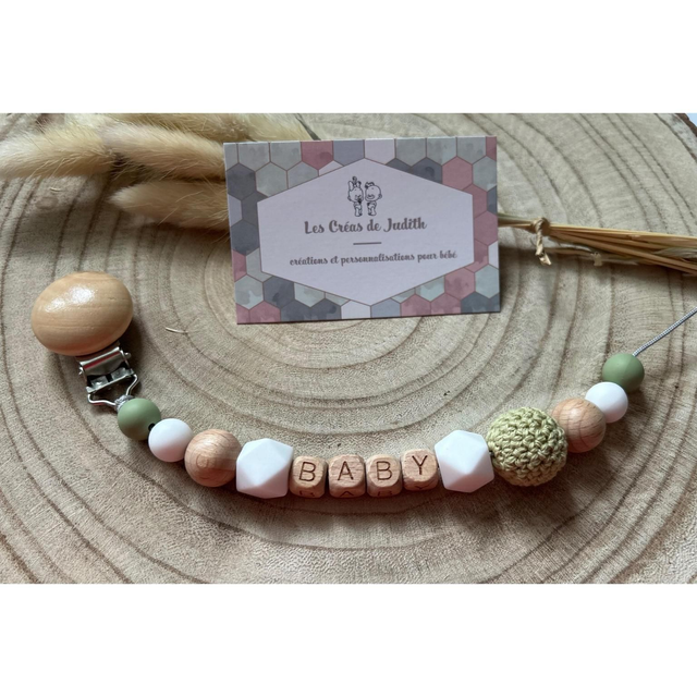 attache-tétines KAKI