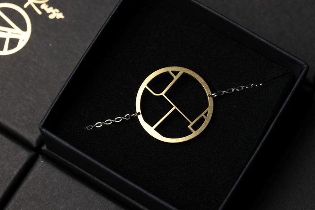 Strasbourg - Cathédrale | Bracelet Géométrique | Laiton | Dédale