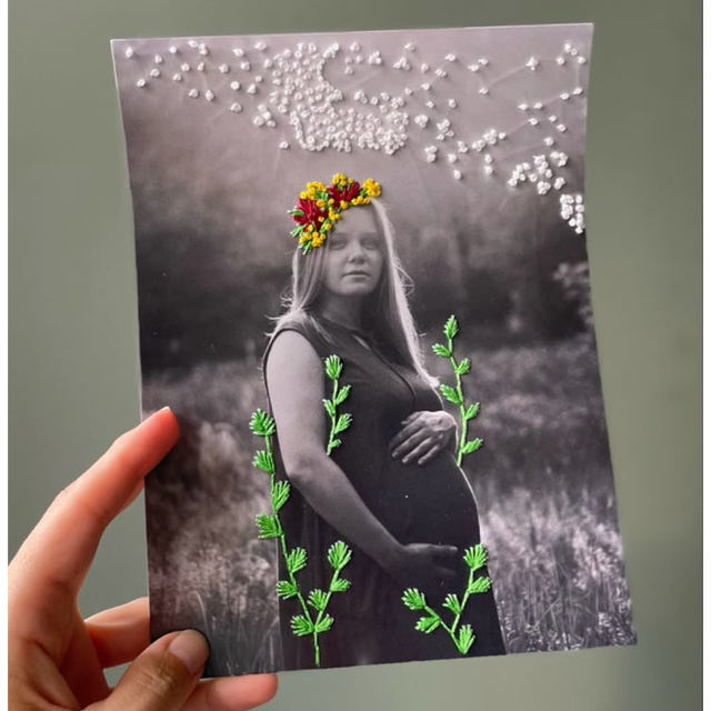 Bon cadeau 🎁 Atelier broderie sur photo 