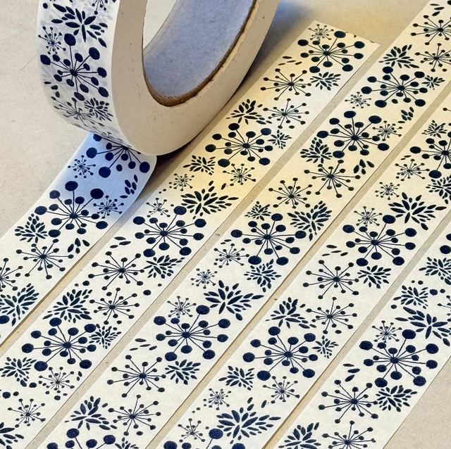 Klebeband Schneeball dunkelblau 25mm/50m