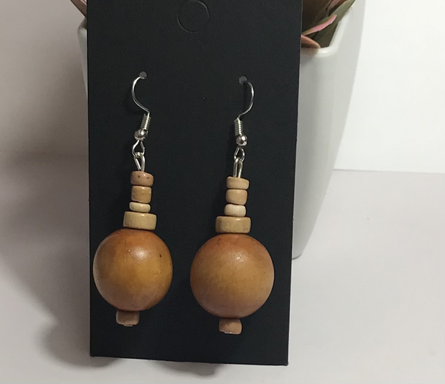 Brown Dangling Earrings-BDE4378