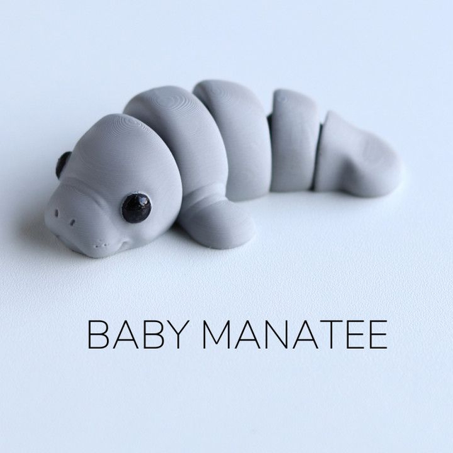 Mantatee Articulated flexible Autistic Toy 3D Printed Gift Wiggle Cute Animal 