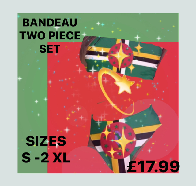 🇩🇲 DOMINICA SÁK-À-FÉTÈ BANDEAU TWO PIECE SET