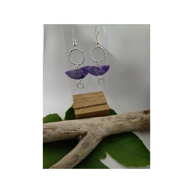 Collection faux améthyste demi-lune 