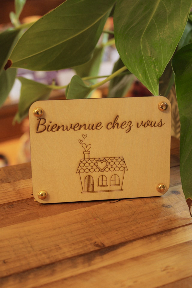 Enveloppe bois / Les cœurs de Sophie