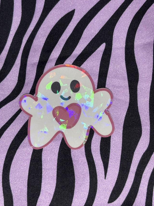 friendly ghost sticker 