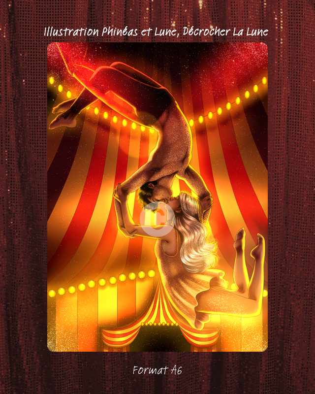 Illustration Phinéas et Lune (Décrocher La Lune) 