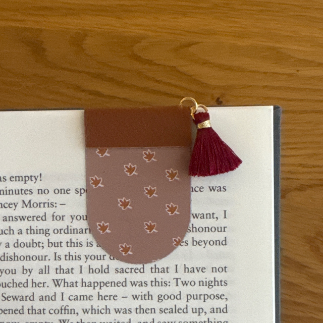 Marque-page Cosy Fall avec breloque citrouille