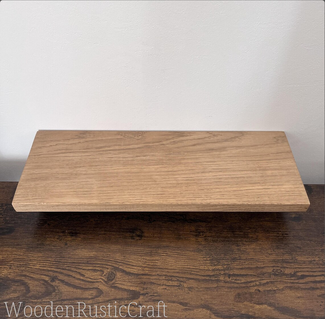 Set of 2 Handmade Oak Wall Shelves