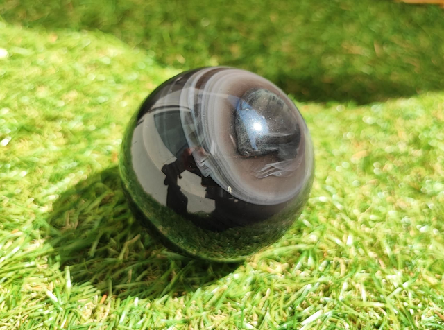 Sphère en Obsidienne oeil céleste 70mm