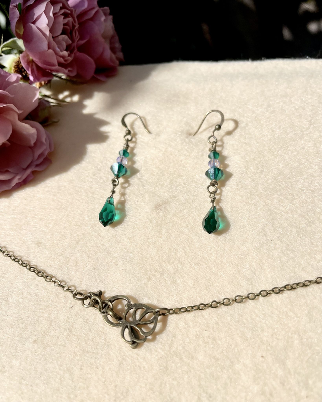 Parure collier et boucles "Edelwen"