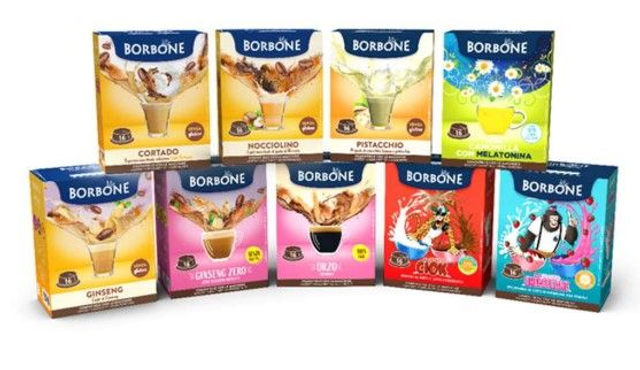 INFUSI E SOLUBILI BORBONE 16 CAPS COMPATIBILI CON MACCHINE A MARCHIO  Lavazza®* a Modo Mio®*