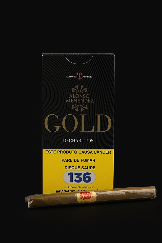 Cigarrilha Alonso Menendez Gold - Pacote com 10