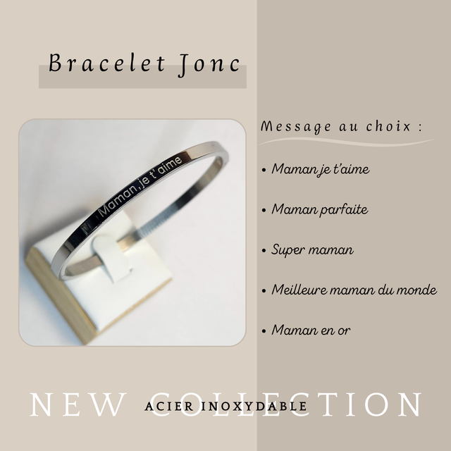 Jonc avec message, Thème &quot;Maman&quot;