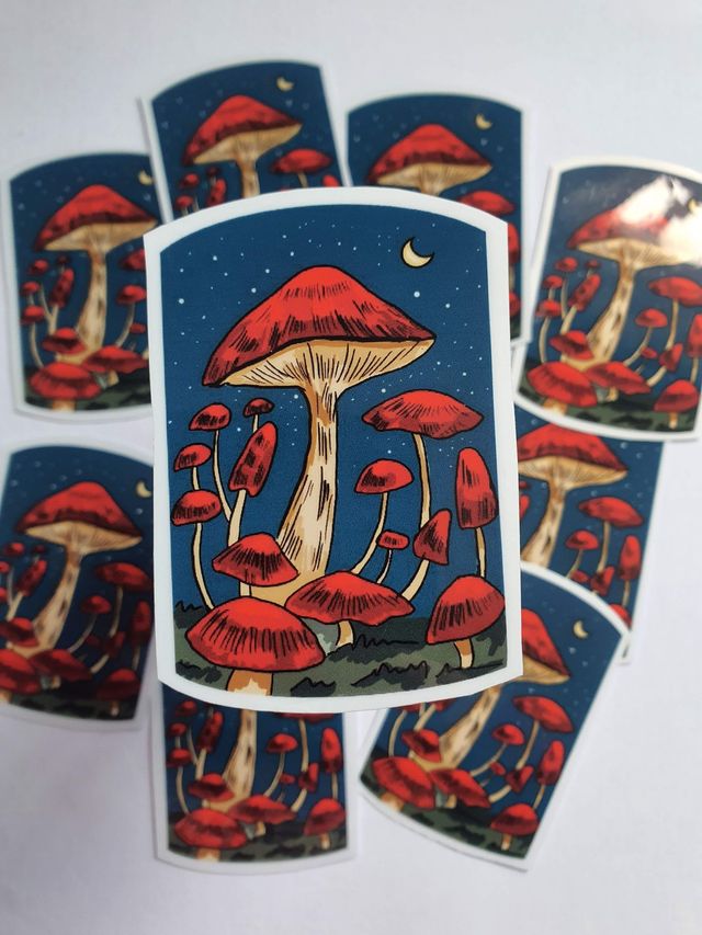 Mushroom sticker