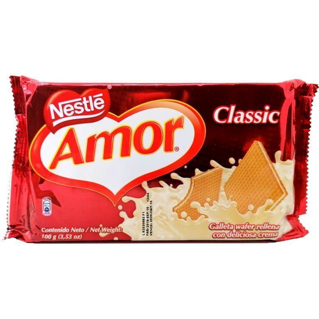 Wafer Fresa Amor 100g
