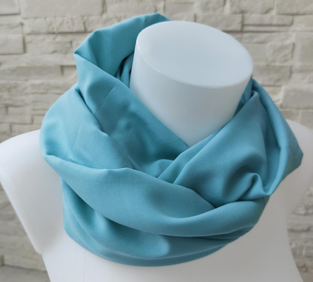 Tour de cou Uni turquoise 