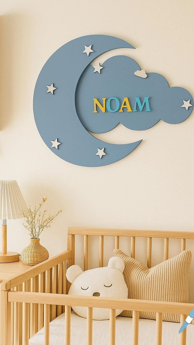 Plaque prénom déco : le détail poétiques de la chambre