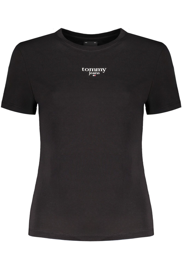 TOMMY HILFIGER T-SHIRT MANICHE CORTE DONNA NERO