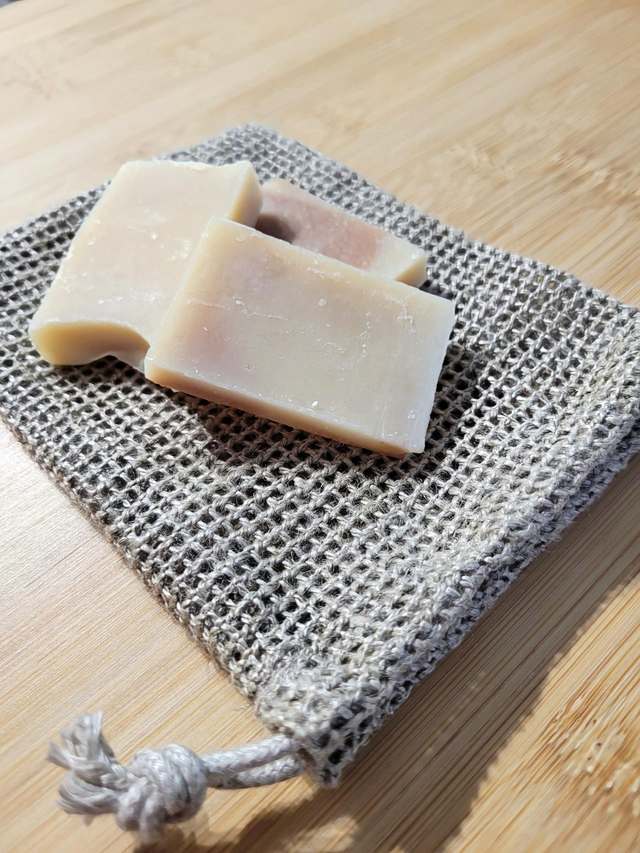 pochette sauve-savon en lin