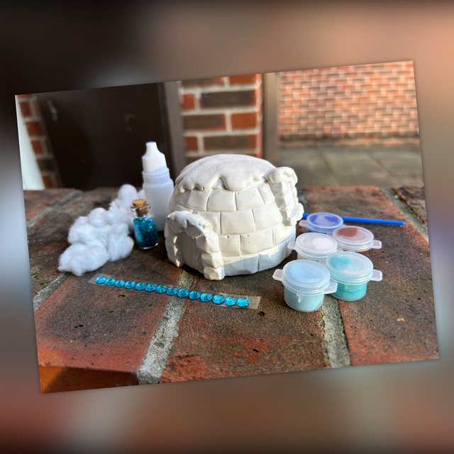 Igloo Painting Kit - Crafts Kit - Birthday Gift - Kids Activity - Winter Wonderland