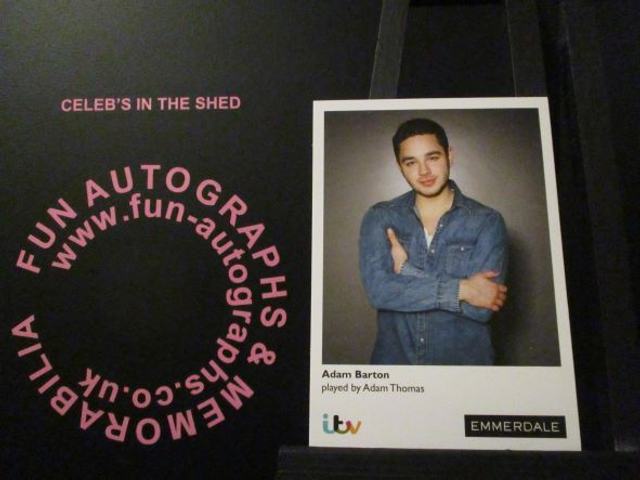 Adam Thomas (Adam Barton) Original Emmerdale Coloured Itv Logo Cast Card