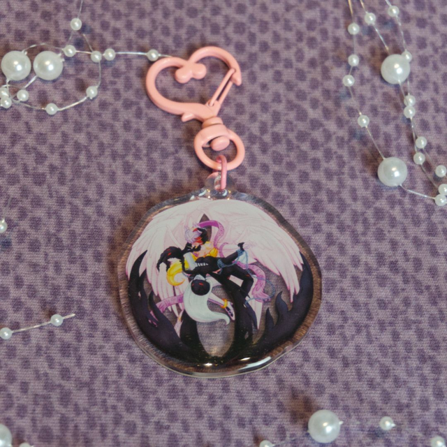Keychain Angewomon x Ladydevimon