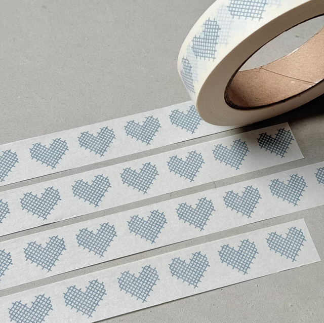 Klebeband Herz eisblau 25mm/50m