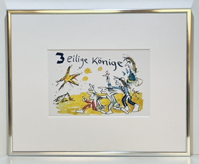 Drei eilige Könige - Udo Lindenberg/Unicef gerahmt 