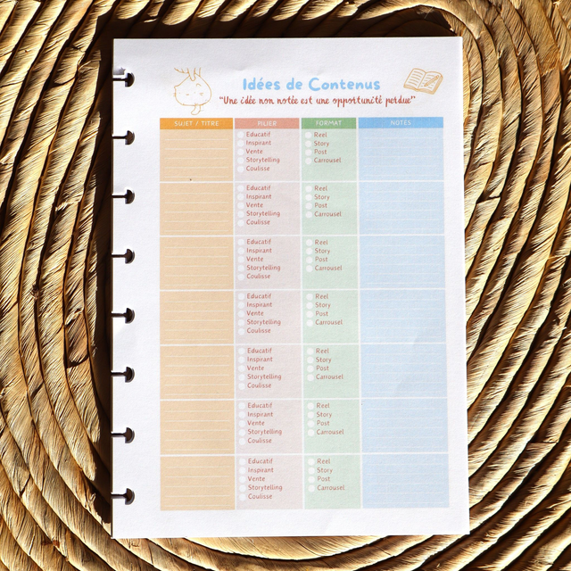 Recharge 50 Fiches Idées de Contenus + Recharge bougie (en option)