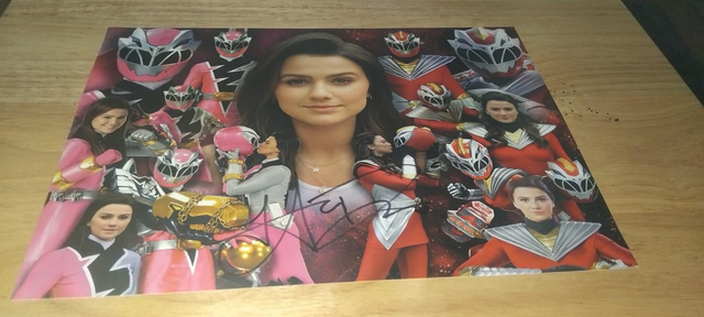 Power Rangers - Hunter Deno signed a4 photo