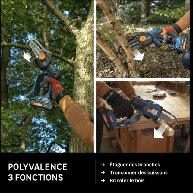 Elagueuse sterwins 20 v, guide de 15.5 cm