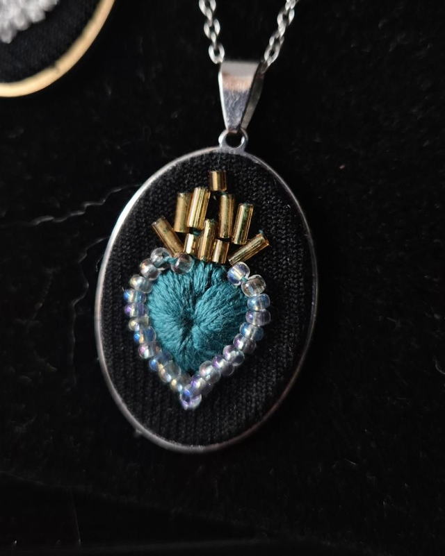 Pendentif "Sacred Heart blue"