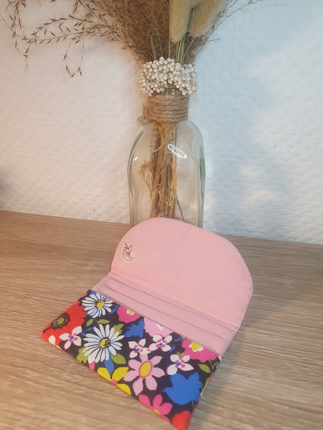 Porte-cartes à personnaliser coton fleuri