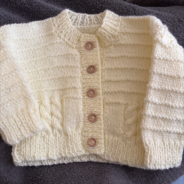 Lemon cardigan 3-6months