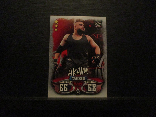Akam Wrestling - Raw Slam Attax Live Original Trading Card #81