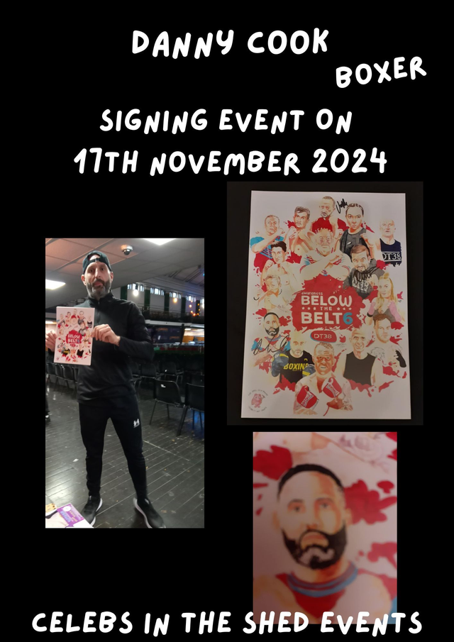 Danny Cook Limited Edition Signed A4 Portrait Print At Boxing Signing On 17th November 2024 BUY NOW