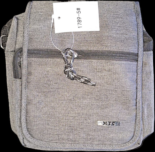 SAC HOMME RABAT FLIP EN TISUS GRIS MTC 1789-5