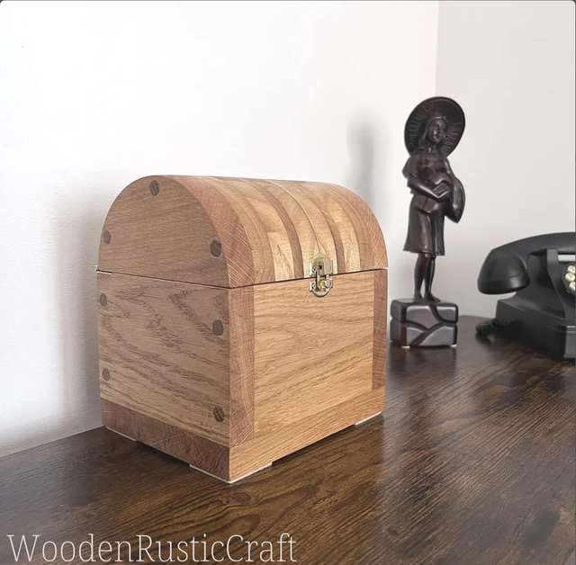 Oak &amp; Paulownia Keepsake Box, Memory Box