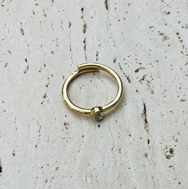 Ring steentje goud