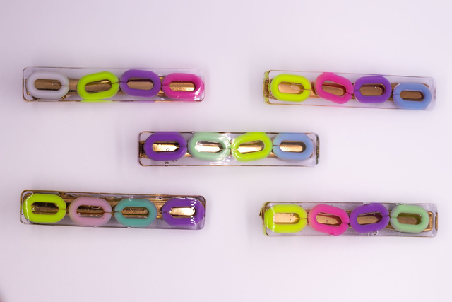 Barrette Chaînettes Multicolores
