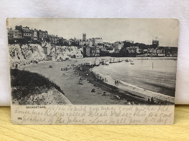 Broadstairs, Kent, Posted 1904 antique unbranded postcard. Our Ref No. R554 £2.50