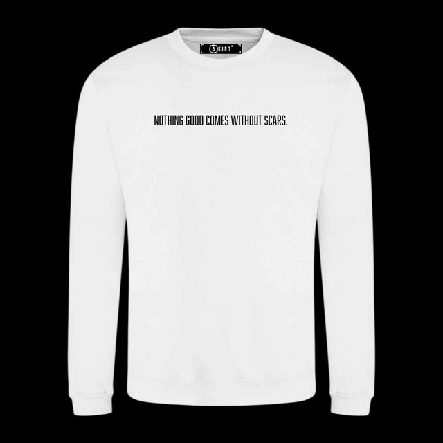 Born Broke© Statement Crew Sweatshirt [White]