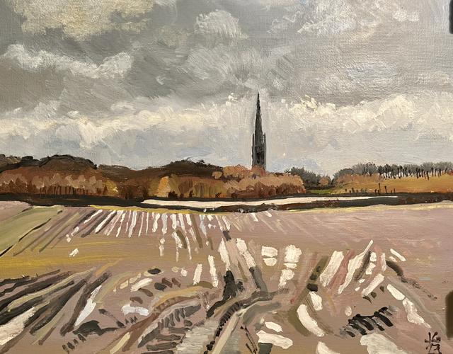 Rutted field near South Dalton